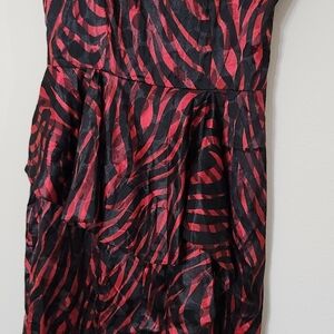 Elegant Zebra Print Midi Dress